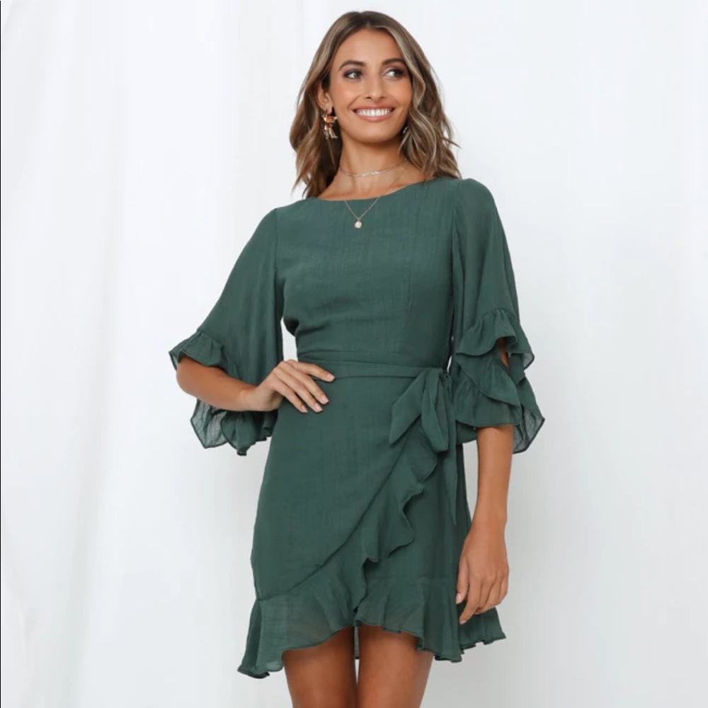 NWOT Never Regret Anything Dress Green